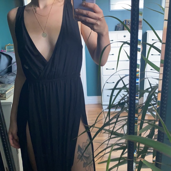 NWT ASOS sexy black maxi dress (size 0) - Picture 7 of 7